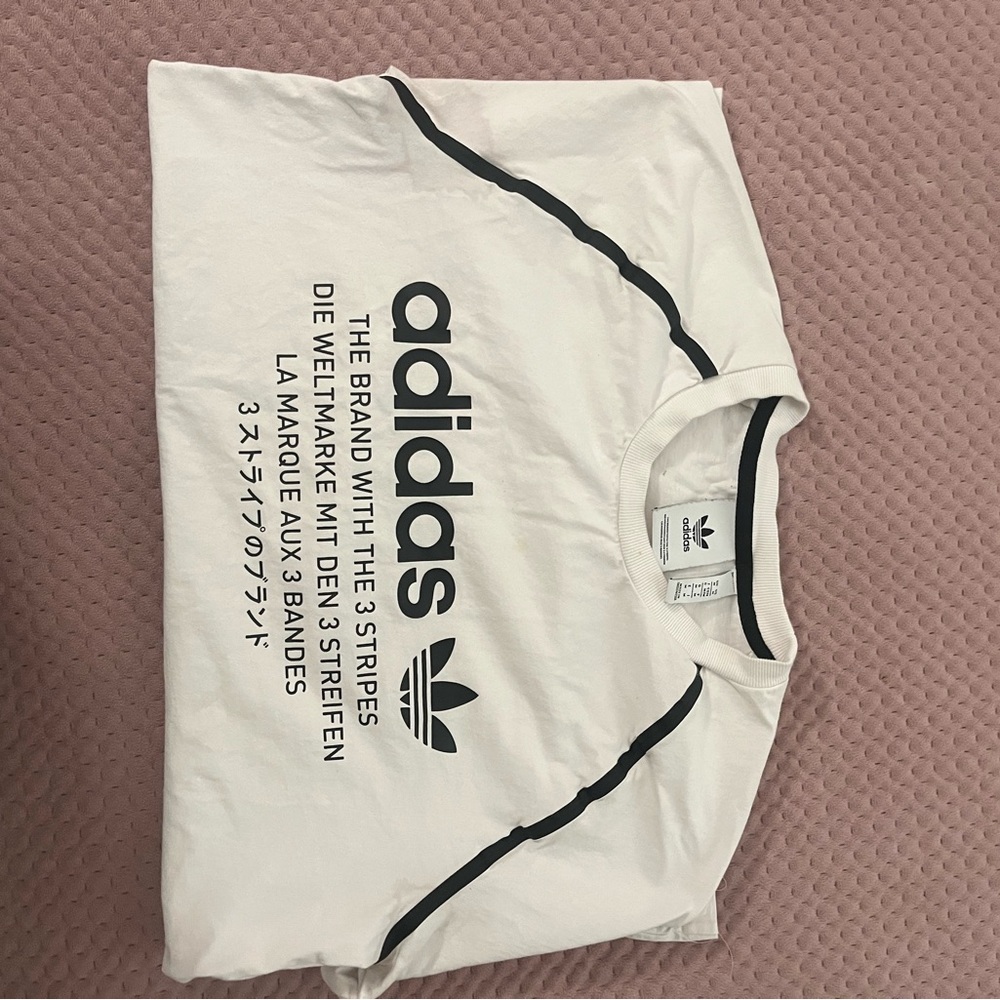 Adidas White Graphic Tee